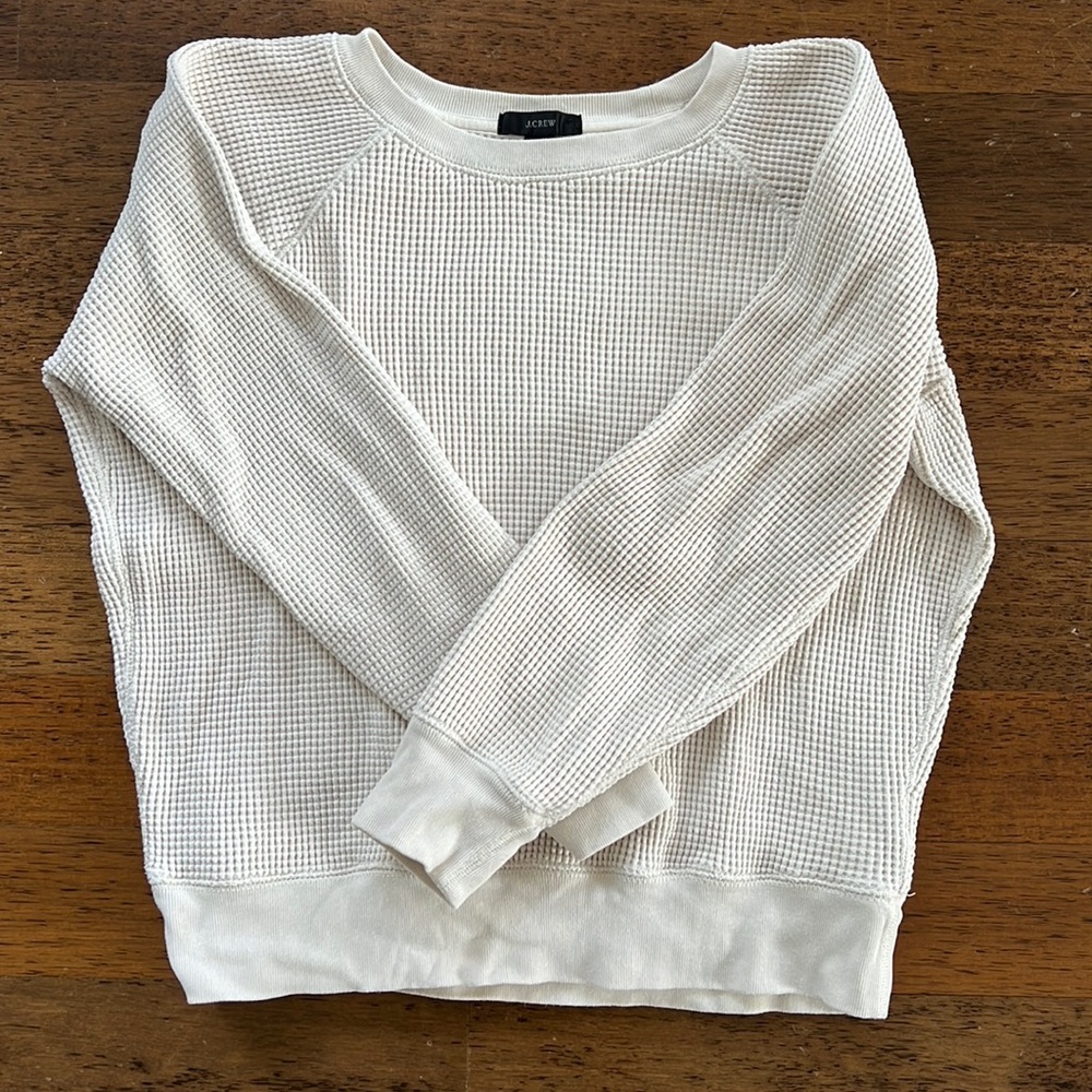 J.Crew Waffle Lounge Sweatshirt size XXS